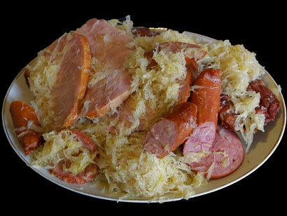 La choucroute o sürkrüt, piatto regionale alsaziano