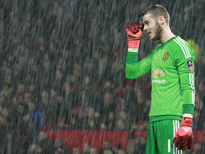 Llueve sobre De Gea