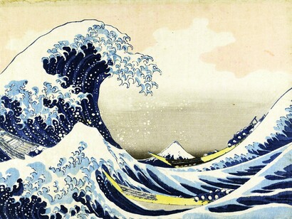 "La grande onda di Kanagawa", 1830-1832, Hokusai