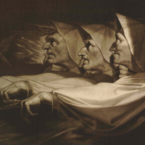 The Three Weird Sisters from Macbeth, 1785, John Raphael Smith, after Henry Fuseli, mezzotint © The Trustees of the British Museum