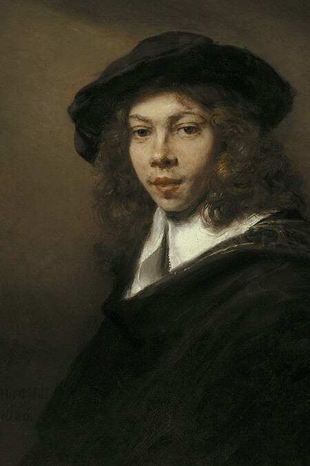Rembrandt Harmensz. van Rijn, Dutch (1606-1669). Young Man in a Black Beret, 1666. Oil on canvas, 32 1/8 x 25 3/8 inches. Purchase: William Rockhill Nelson Trust, 31-75.