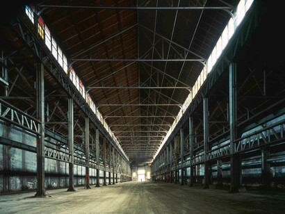 Stephen Wilkes, Huge toolshed, Bethlehem steel (detail). Courtesy of Gilman Contemporary