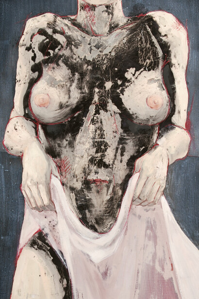 Donna con tessuto - Courtesy Simone Miccichè