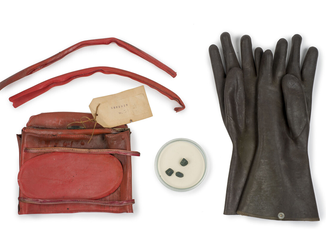 The Acid Bath Murderer: Objects relating to the murder of Mrs Olive Durand-Deacon by John Haigh, 1949 © Museum of London