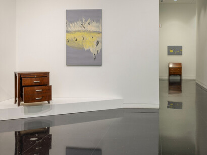 Temitayo Ogunbiyi, You will have revelations along felled branches and longer rootsroutes, exhibition view. Courtesy of the Arts Club of Chicago