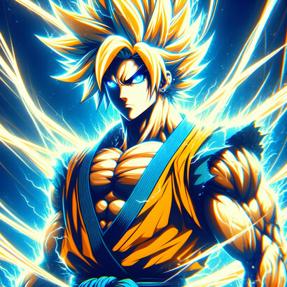 Gogeta, immagine dal cartone aniamto Dragon Ball Z