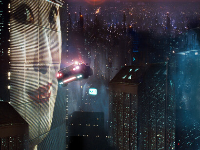 A scene of Blade Runner