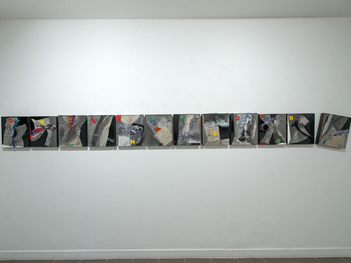 Claudio Marini, Untitled, 2014, mixed media on wood, 35 x 30 cm (each)