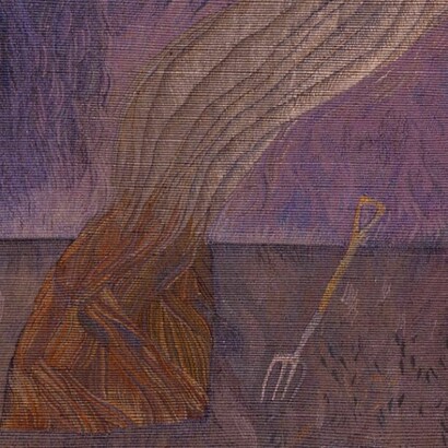 The Hidden Heart, 2000 ©Lynne Curran, high warp tapestry, silk, cotton, fine wools and linen. Commissioned by Glasgow Museums for The Gallery of Modern Art collection (G.O.M.A.)