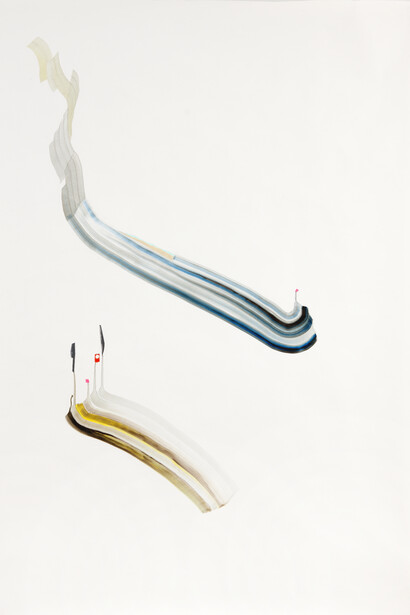 Vicky Uslé, Untitled  (2012), Oil on paper, 108 x 150 cm
