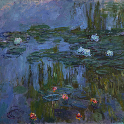 Claude Monet, 'Nymphéas (Waterlilies),' 1914–1915. Oil on canvas, 63 1/4 in x 71 1/8 in. (160.66 x 180.66 cm). Portland Art Museum, Portland, Oregon. Museum Purchase: Helen Thurston Ayer Fund, 59.16