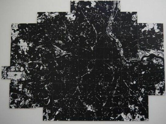 Jim Woodall, Outside of Specification (White Space), 2013. Acrylic on MDF, 326 x 240 cm