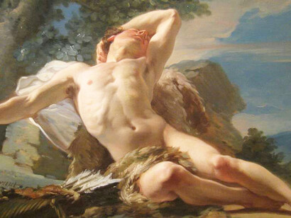 Sleeping Endymion, 1756, by Nicolas-Guy Brenet (1728-1792)