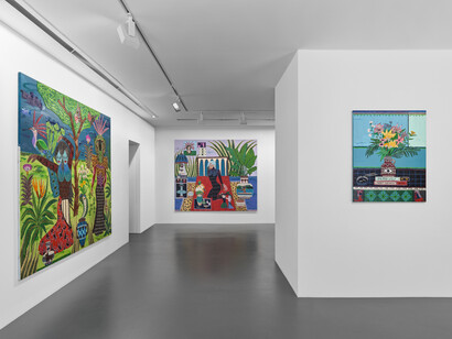 Installation view of Jordy Kerwick: So Many Sheep, So Few Wolves, Vito Schnabel Gallery, St. Moritz, July 18 – September 3, 2023; Artworks © Jordy Kerwick; Photo by Stefan Altenburger; Courtesy the artist and Vito Schnabel Gallery