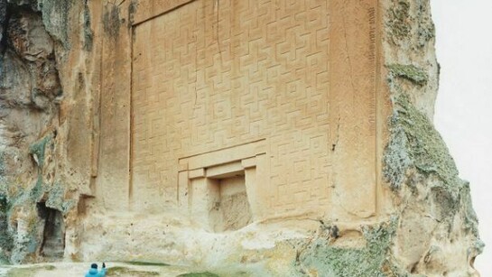 Domingo Milella, Detail of Tomb of King Midas, Turkey, 2011, Chromogenic print, 88 1/2 x 70 4/5 inches. Courtesy of the artist and Tracy Williams, Ltd., New York.