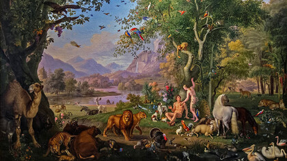 "Adamo ed Eva nel Paradiso Terrestre", di Johann Wenzel Peter, (1800 ca.)