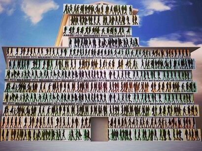 Walkabout Pitti, Allestimento Oliviero Baldini