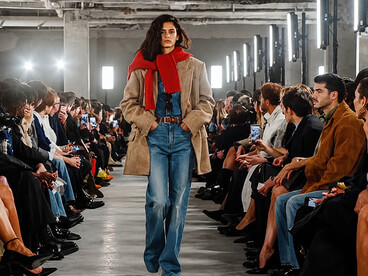 A look from the Ami Paris Women’s and Men’s Fall/Winter 2026 collection presented in Paris, France