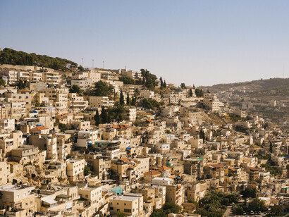 Long distance open view of the city of Jerusalem