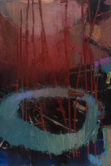 Brian Rutenberg, River diver 8 (detail), 2023. Courtesy of Forum Gallery