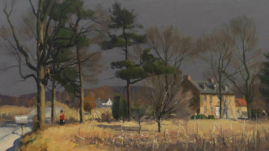 Harry Leith-Ross, Paula gets the mail (detail). Courtesy of Vose Galleries