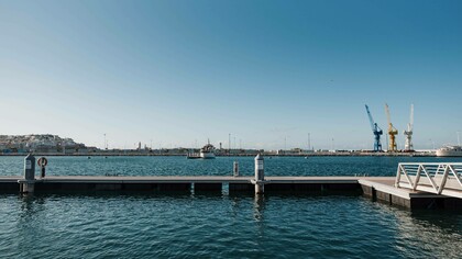 A trading port in Tangiers, Morocco
