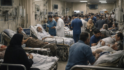 Overcrowded conditions inside a public hospital in Cairo, reflecting the strain on Egypt’s healthcare system
