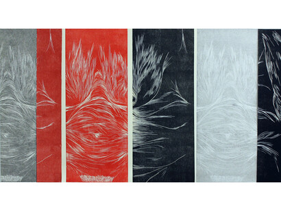 Leah Whiteman, Em(bodied), Woodcut relief