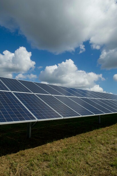 A layer of two solar panels