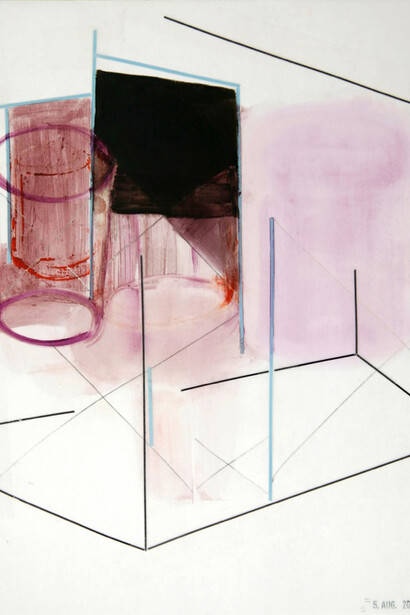 Monika Brandmeier, Sans Titre, 2008, Huile, crayon sur papier, 24 x 30 cm © Monika Brandmeier