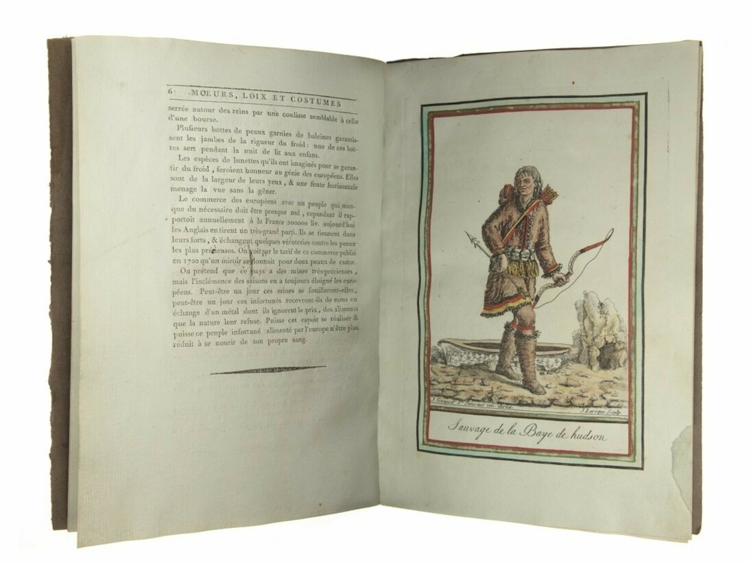 Jacques Grasset de Saint-Sauveur, Moeurs, loix et costumes des sauvages de la Baye d'Hudson, about 1796. Gift of Dr. J. lawrence Hutchison, M2004.117.20 © McCord Museum