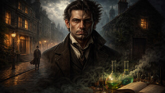 A visual interpretation of the divided identity and moral conflict at the heart of The Strange Case of Dr Jekyll and Mr Hyde