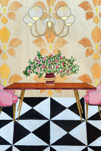 Patterned disproportion, artwork in exhibition (detail). Courtesy of The Mill Gallery