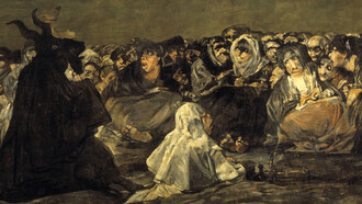 El aquelarre, Francisco de Goya, entre 1821 y 1823 (detalle)
