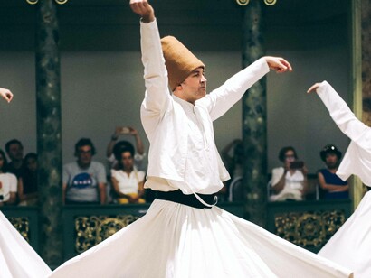 Sufi dervishes whirl