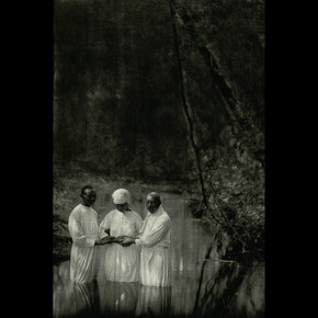 Doris Ulmann (American, 1882–1934) Baptism, ca. 1929–31, Platinum print, Approx. 8 x 6 inches. Collection of the University of Oregon Libraries
