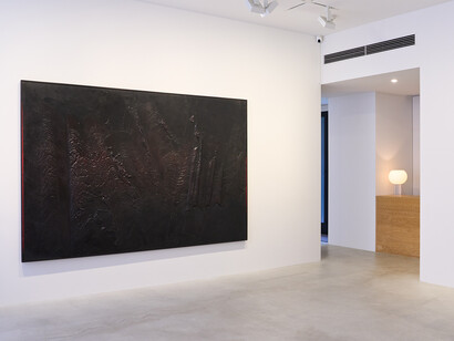 Kazuo Shiraga and Akira Kanayama, Plus-minus, exhibition view. Courtesy of Fergus McCaffrey Gallery