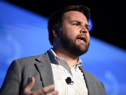 Current Vice President J. D. Vance giving a speech