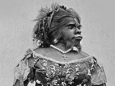 Existia um tempo em que uma performance de espelhos e luzes causava terror e espanto numa época que tinha como medo as sutilezas dos avanços da tecnologia e também de tudo que era excêntrico. Inspirada em uma história real da vida de Júlia Pastrana, a mulher-gorila sofria de hipertricose, uma doença rara que causa crescimento excessivo de pelos, inclusive no rosto. A mulher barbada e peluda era considerada indescritível

