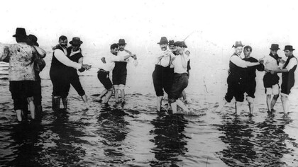 Bailando tango en Río de la Plata, 1904, Buenos Aires, Argentina