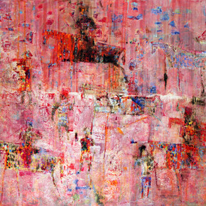 Reza Derakshani, Hunting the Ecstasy, 2015, oil on canvas, 180 x 250 cm, courtesy of the artist and Sophia Contemporary