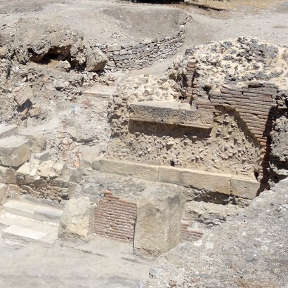 Resti della città greco-romana di Gortyn (Γορτύν), comune di Gortyna, distretto regionale di Heraklion, Creta, Grecia