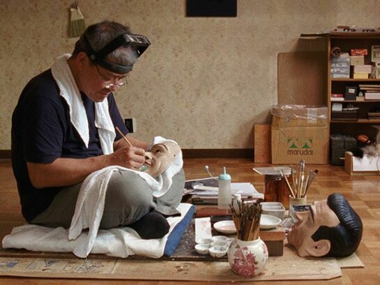 Simon Starling. Film still, Project for a Masquerade (Hiroshima), 2010-11. Rennie Collection, Vancouver. Mask maker: Yasuo Miichi, Osaka.
