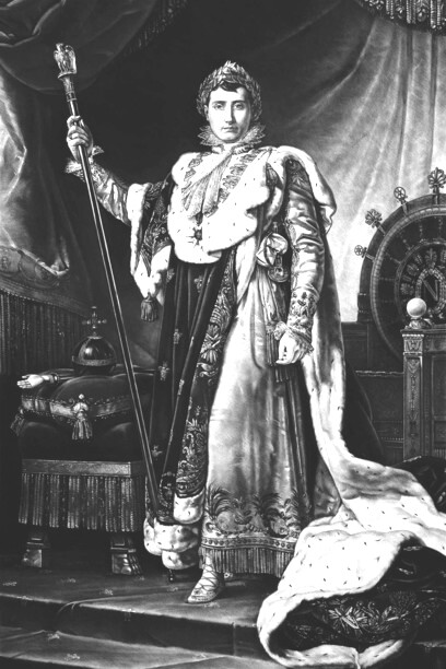 Napoleon I as Emperor. Compressed charcoal on paper, 200 x 130 cm, 2020