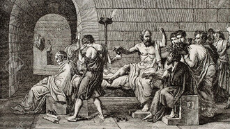 Ilustración de 'La muerte de Sócrates'