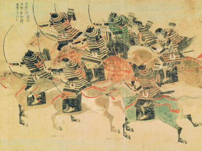 Batalla de samuráis frente a la invasión mongola de 1274