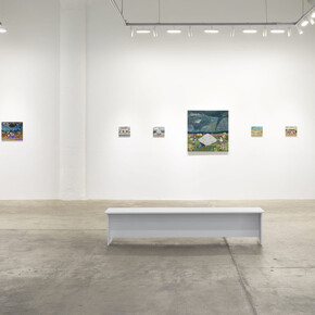 Esther Pearl Watson, Celestial road trip, exhibition view. Courtesy of Vielmetter