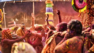 Holi Festival a Odisha, India
