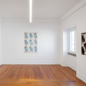 Claude Viallat, Peintures, vista da exposição. Cortesia da Document Gallery
