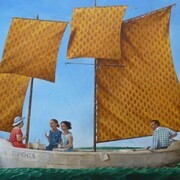 Sylvain LefebvreTea Time on Board the "Epoca", 2013Mixed media114 x 146 cm